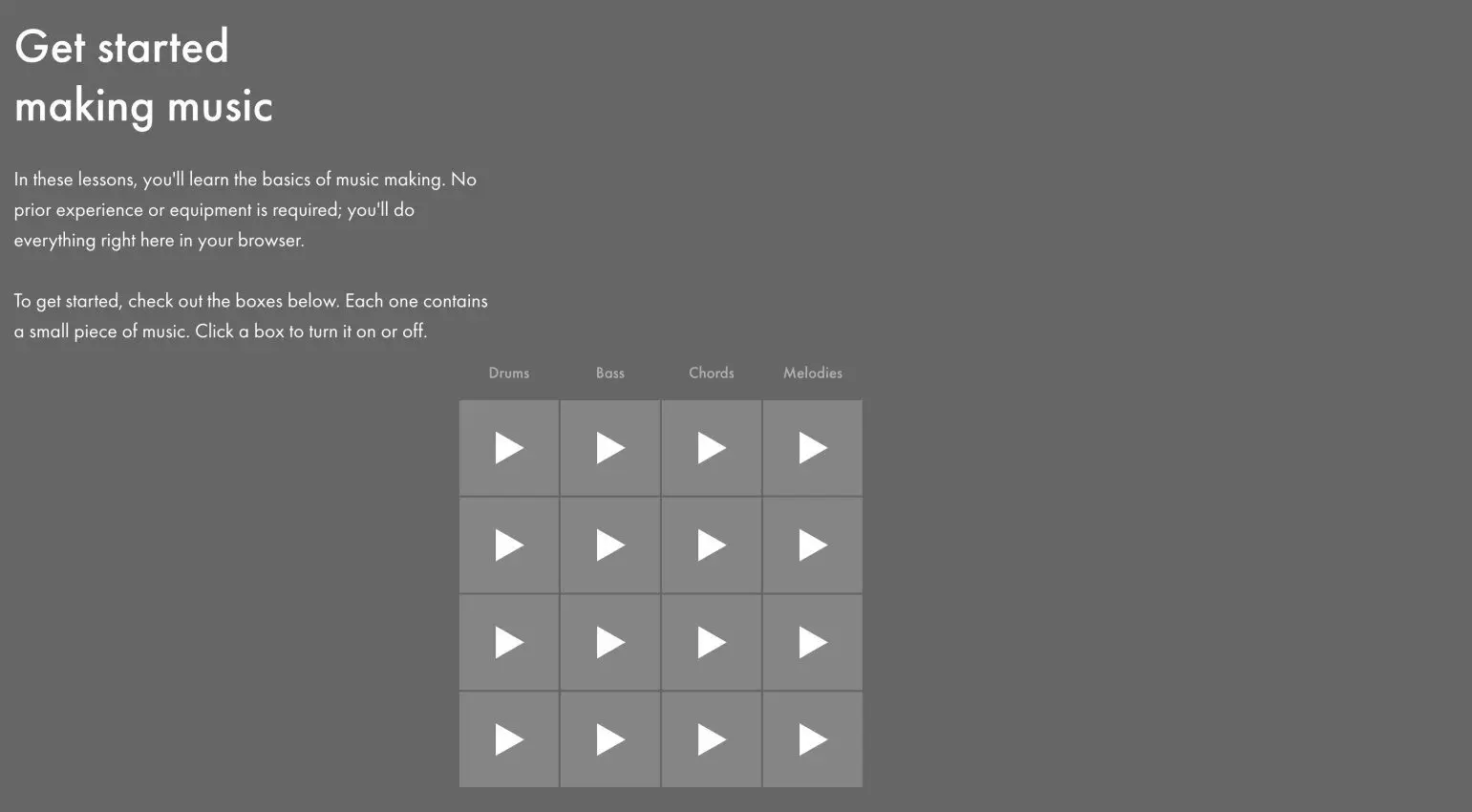 Ableton spiega i concetti di base nel suo modo caratteristico, pulito e intelligente.