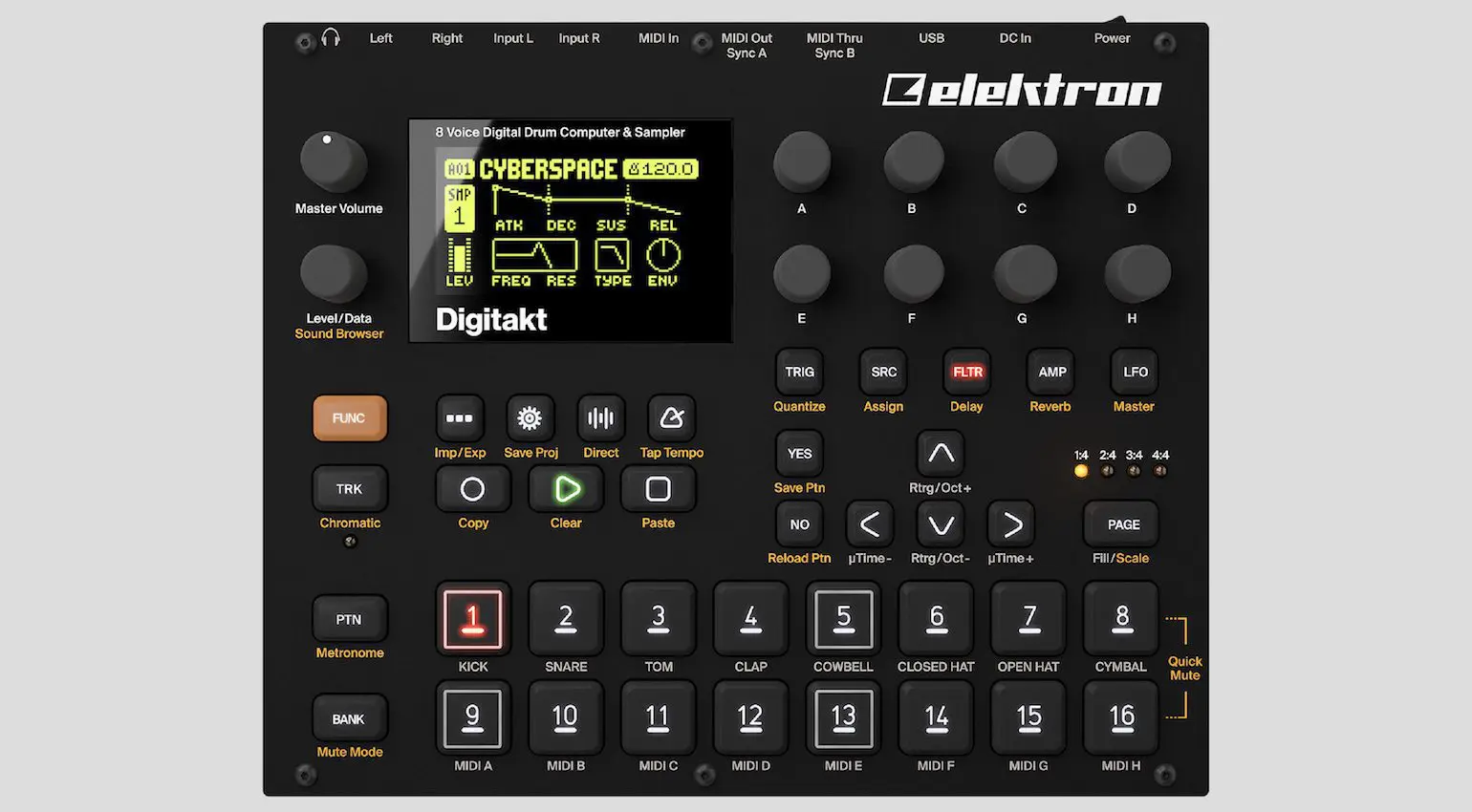 Il campionatore Elektron Digitakt.