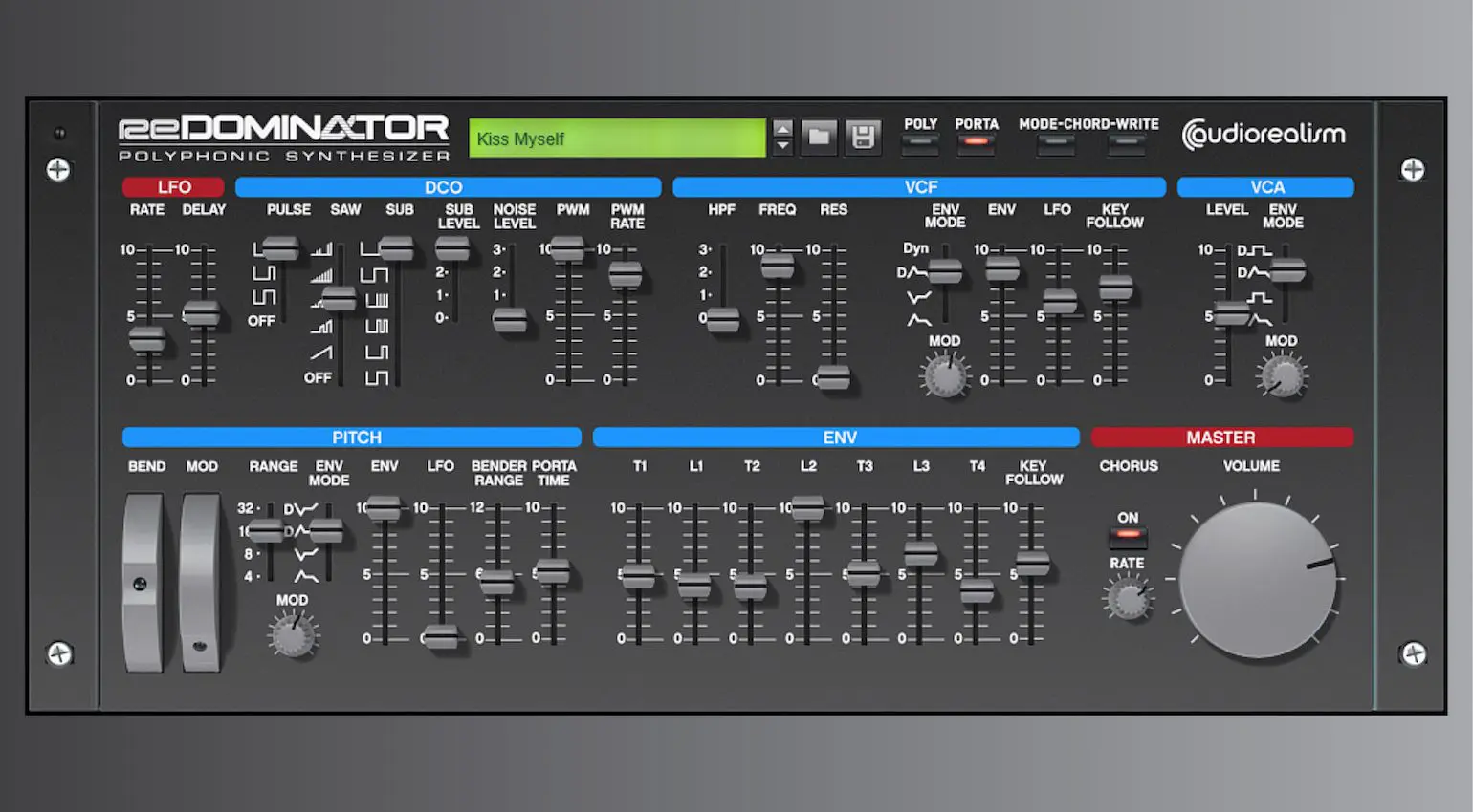 ReDominator è un'accurata riproduzione del Roland Alpha Juno