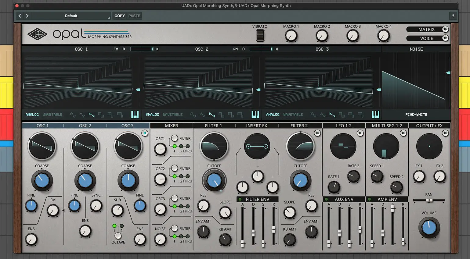 Il sintetizzatore ibrido analogico/wavetable UAD Opal