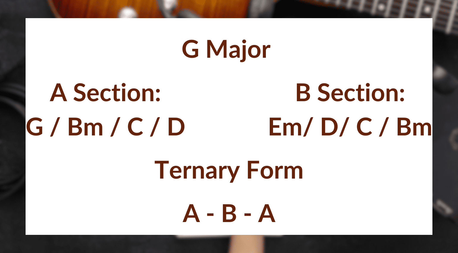 Forma Ternaria: Come scrivere una progressione di accordi
