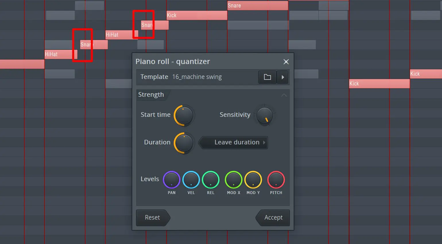 Quantizzazione in FL Studio