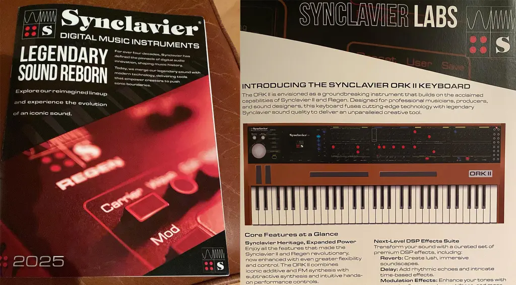 Synclavier ORK II nella brochure di Synclavier
