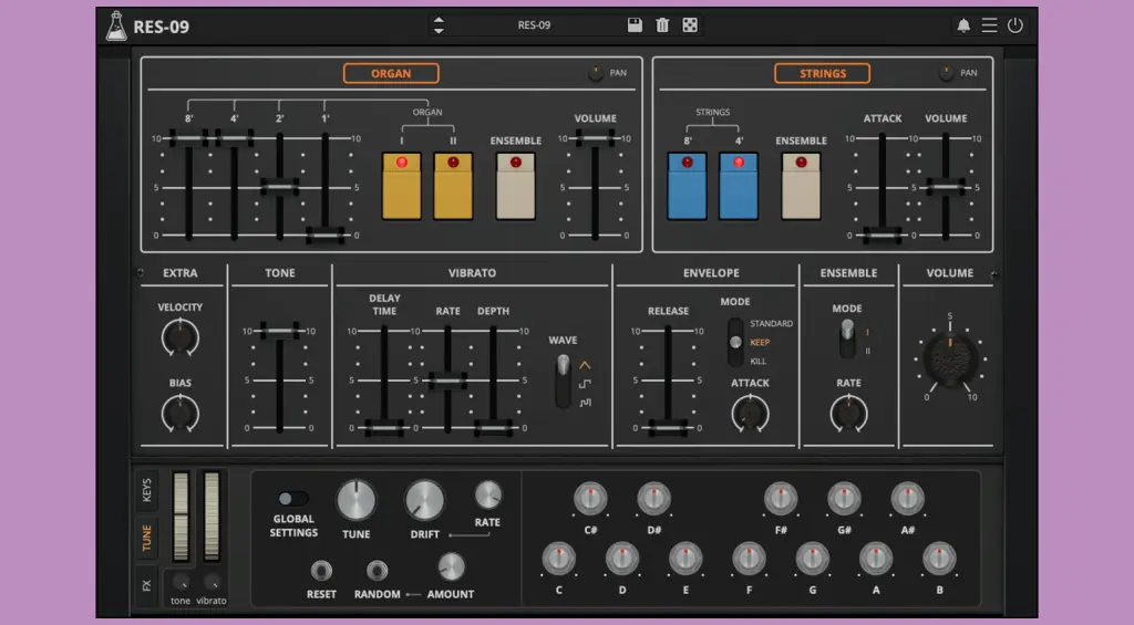 Gli oscillatori possono essere regolati singolarmente