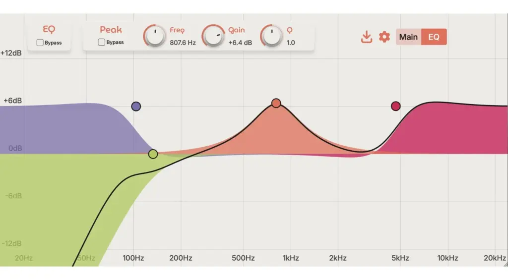 iamReverb - Sezione EQ