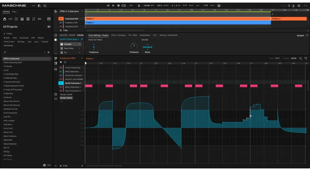 NI Maschine 3.4 Modulation Moving Curves