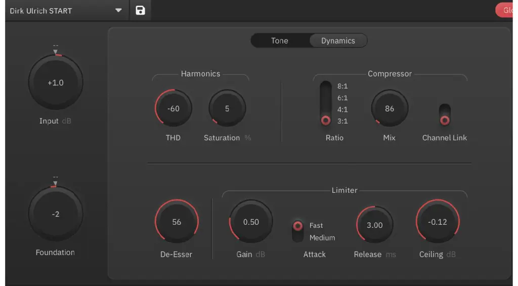 Impostazioni Dynamics di Dirk Ulrich