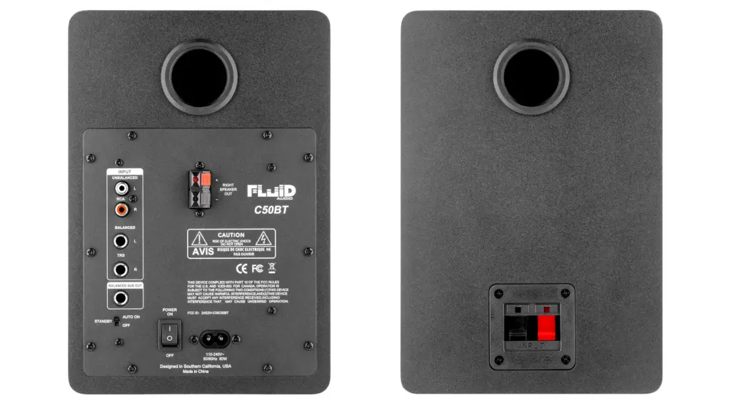 Il retro delle Fluid Audio C50BT