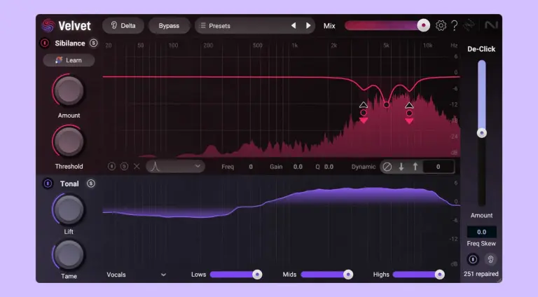 iZotope Velvet: il nuovo con De-Essing intelligente