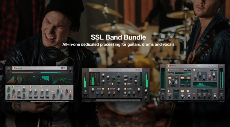 SSL Band Bundle: 3 plugin di cui ogni band ha bisogno per il mixaggio - Solo 52 €!