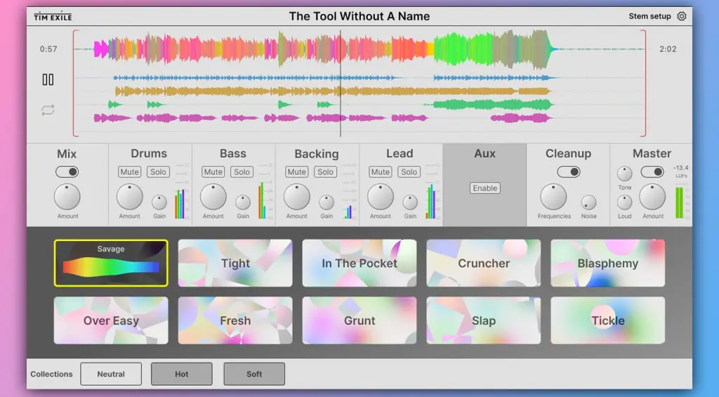 Interfaccia: Tim Exile The Tool Without A Name
