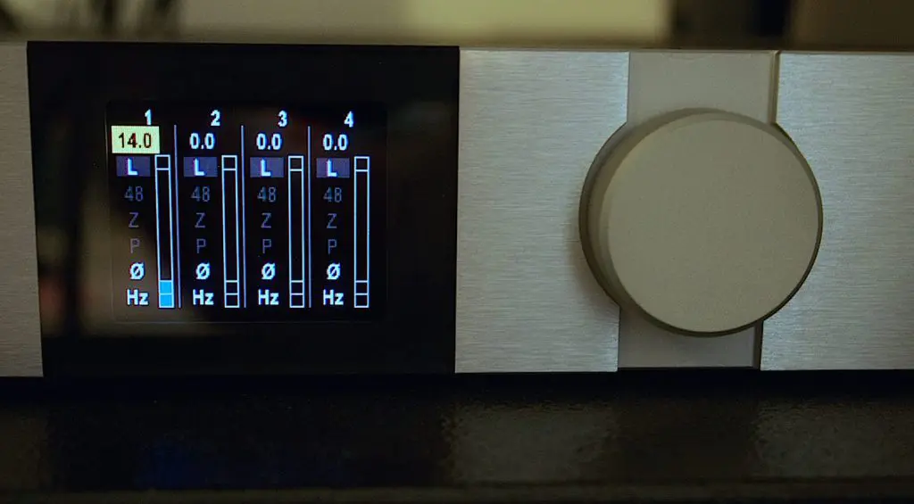 Questa interfaccia di fascia alta è dotata di un encoder digitale per la regolazione del gain