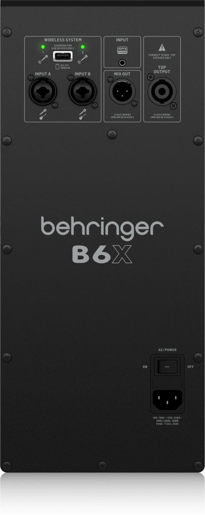 Connessioni del Behringer B6X