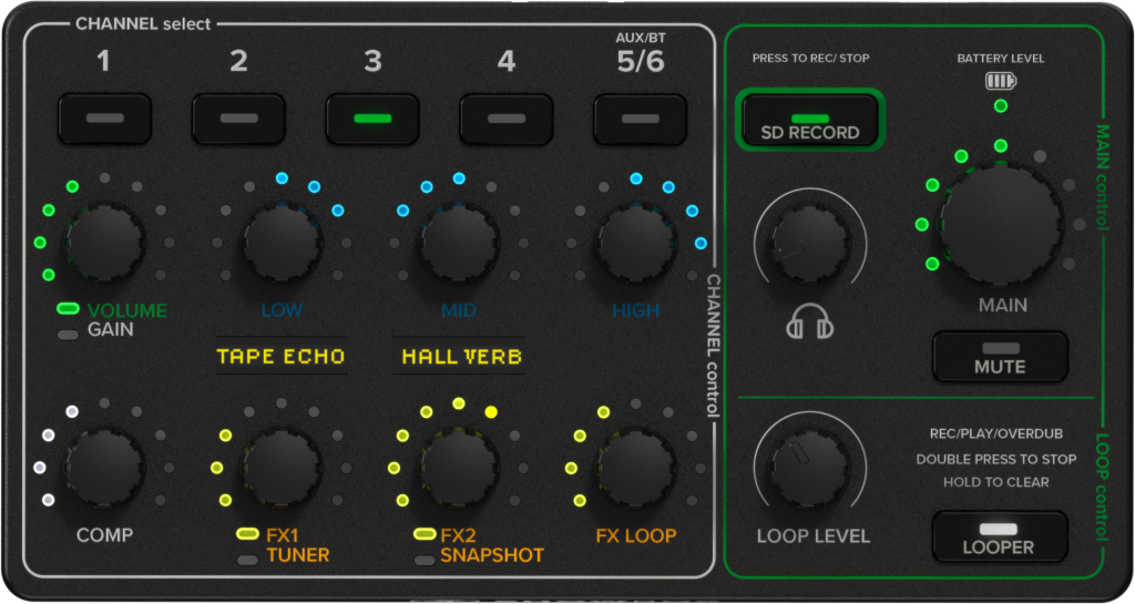 Effetti integrati, EQ, snapshot, looper e tanto altro