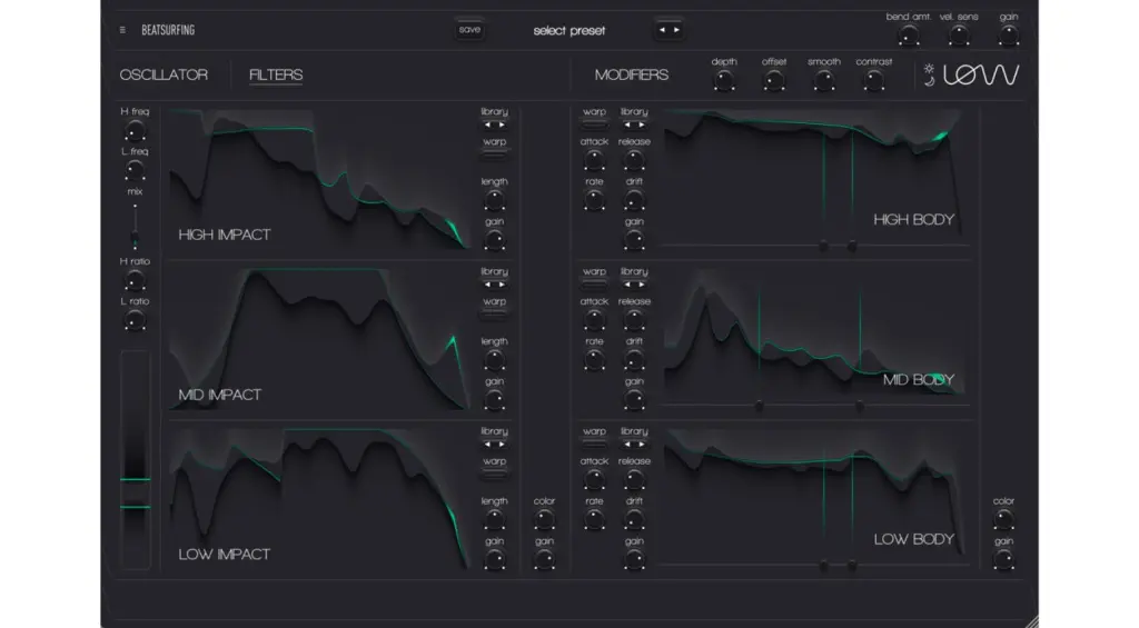 Il synth per bassi e la dark mode