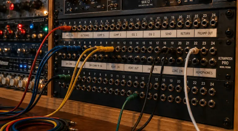 Patch Bay: cos'è, come funziona e come usarla in studio
