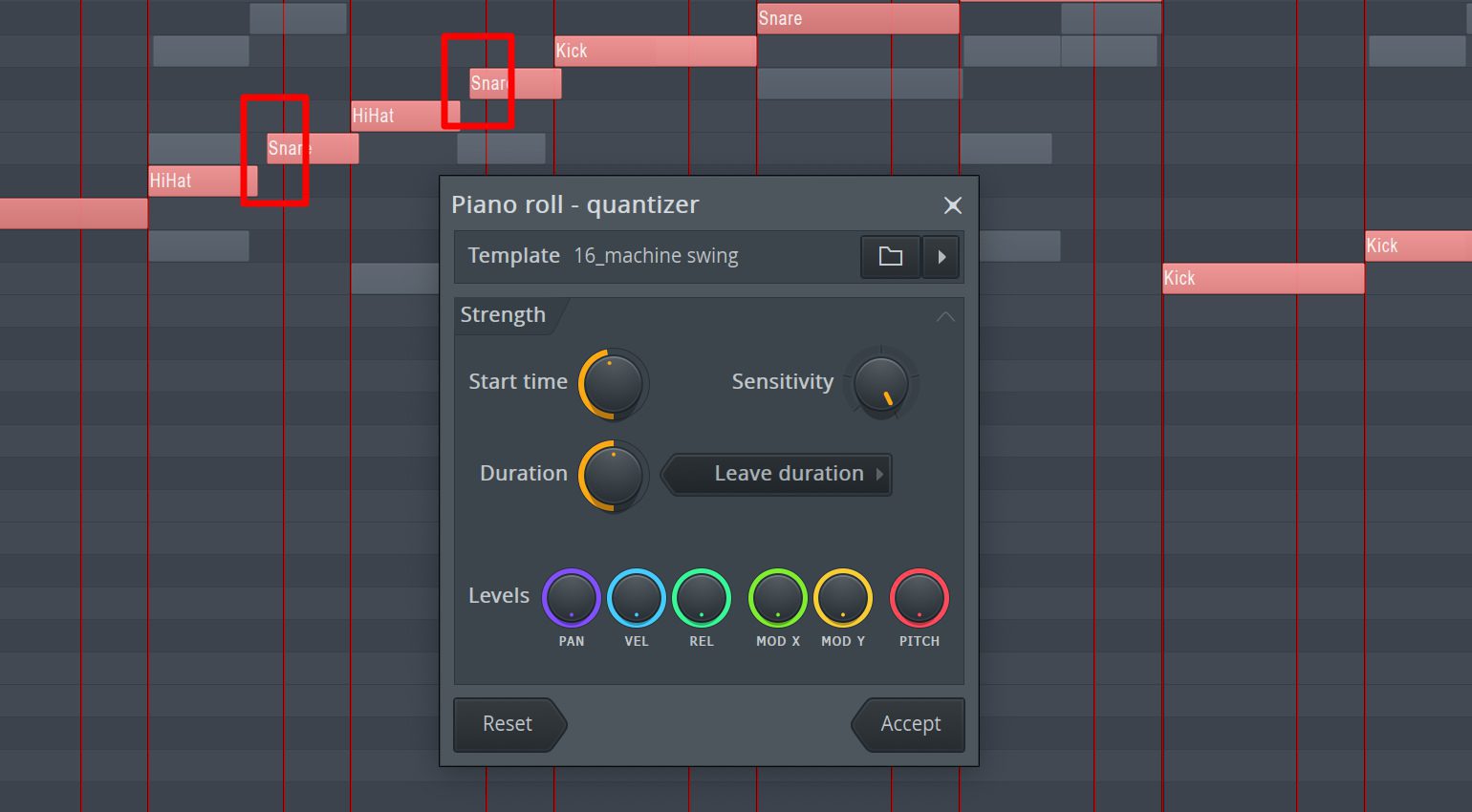 Quantizzazione in FL Studio