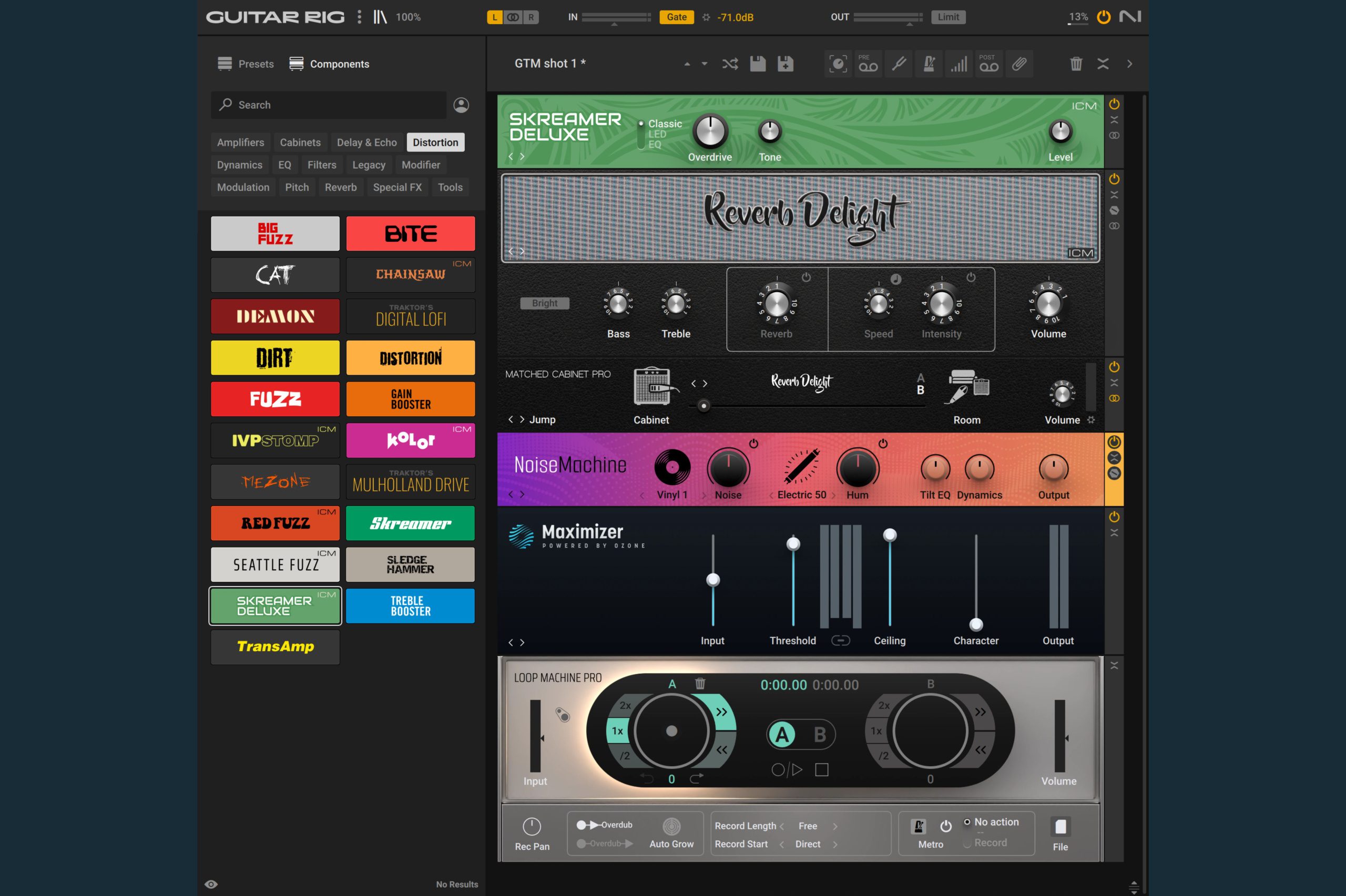 Interfaccia grafica - Guitar Rig 7