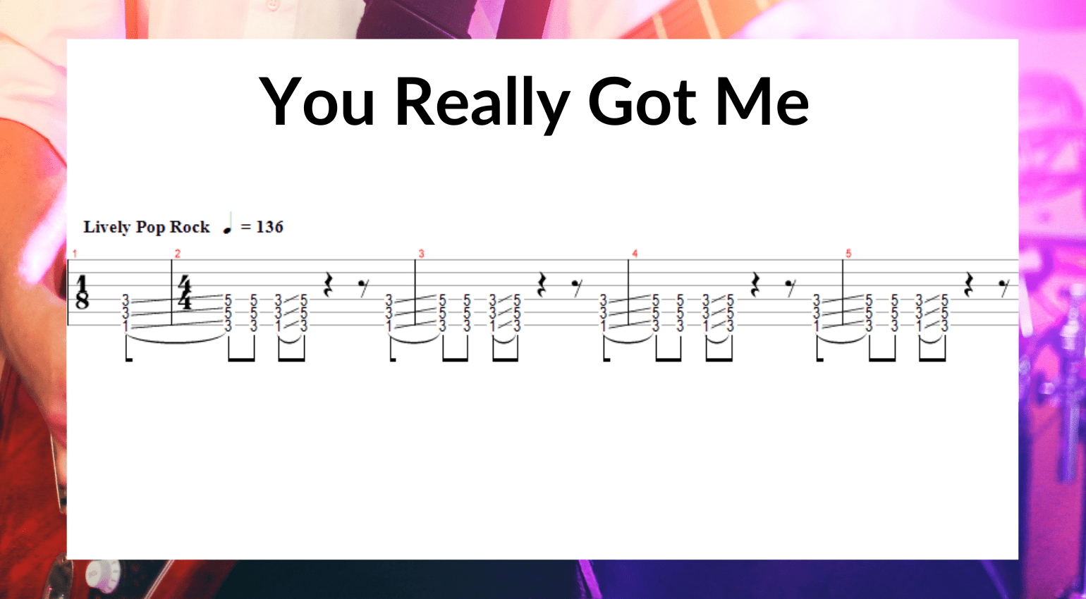 Power Chords per chitarra - You Really Got Me