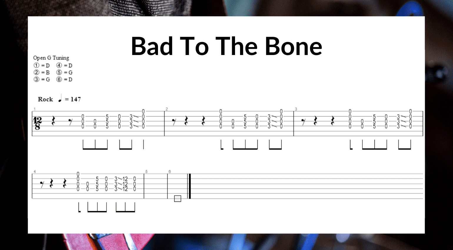 Riff in accordature aperte – Bad To The Bone