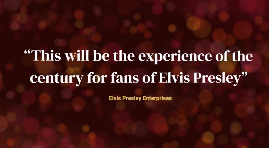 L'ologramma di Elvis è accolto dalla Elvis Presley Enterprises