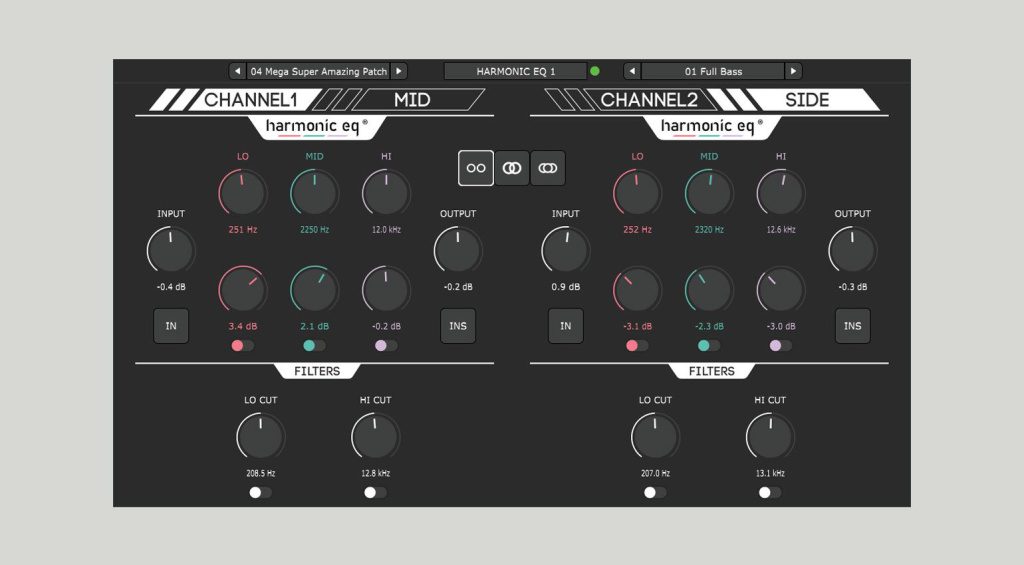 L'equalizzatore parametrico a 3 bande può essere controllato anche tramite un plug-in