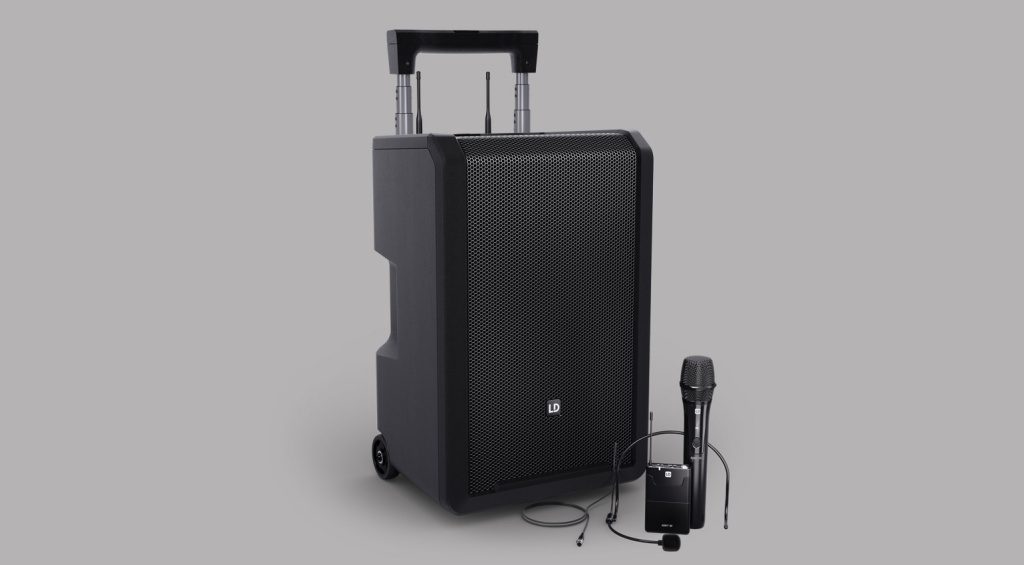 Esistono set con fino a due microfoni wireless