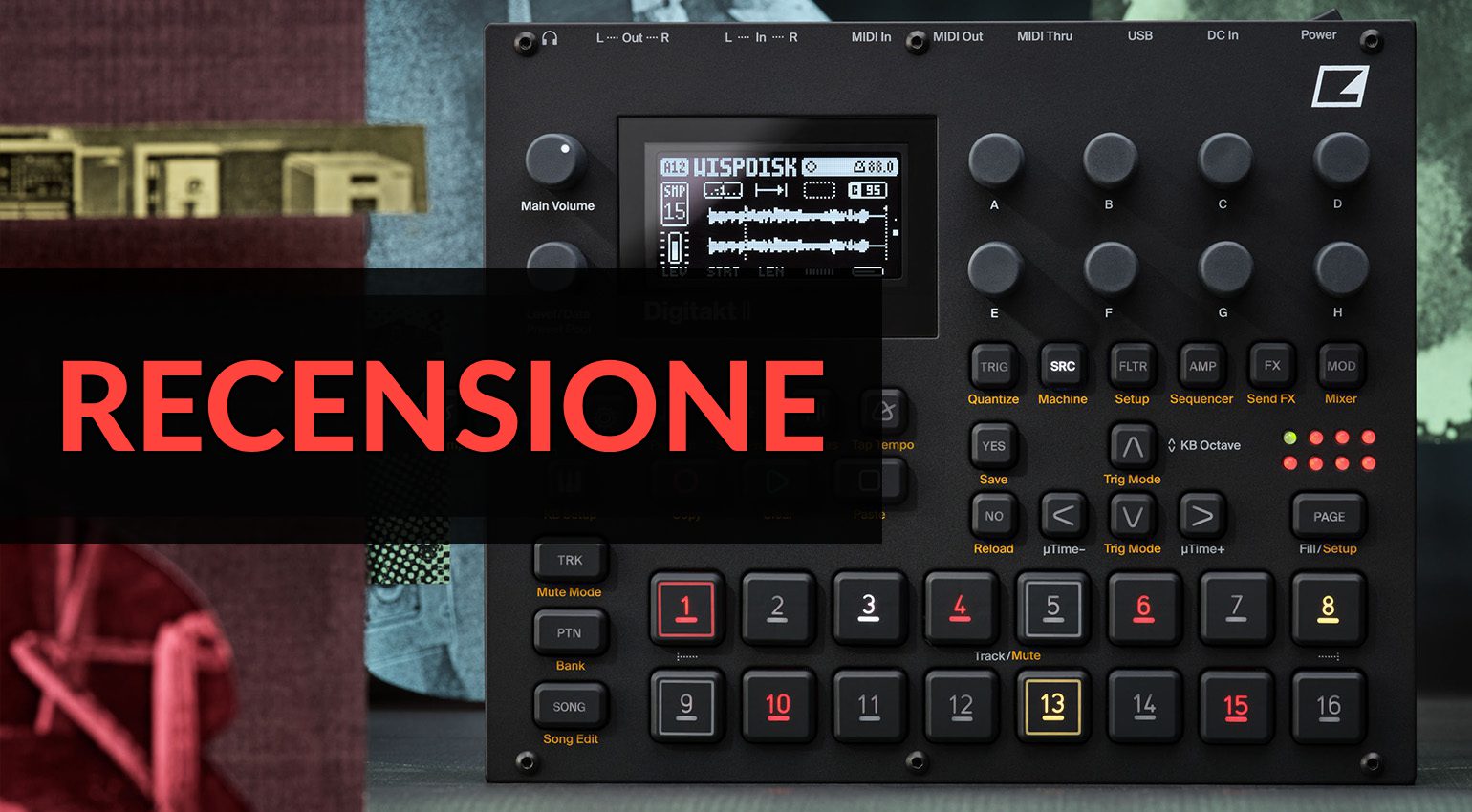 Banworks Custodia Rigida In Poliuretano Su Misura Per Elektron Digitone II, Digitakt, Digitakt II, Syntakt – Impermeabile, Con Tasche Per Accessori