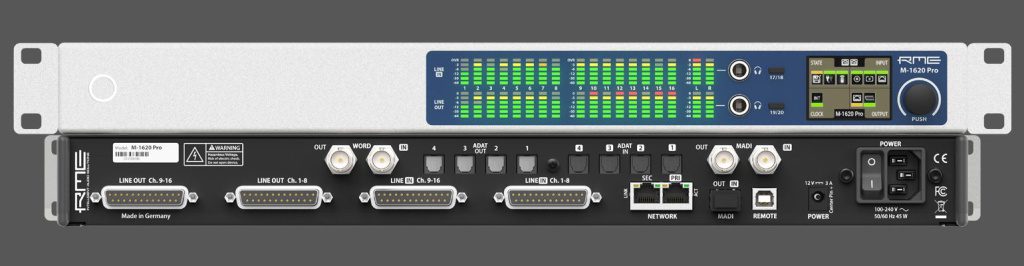 Fronte e retro dell'RME M-1620 Pro