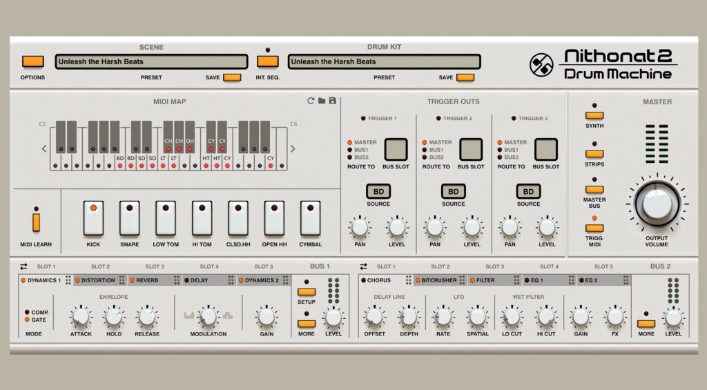 Il plugin offre anche tre uscite trigger