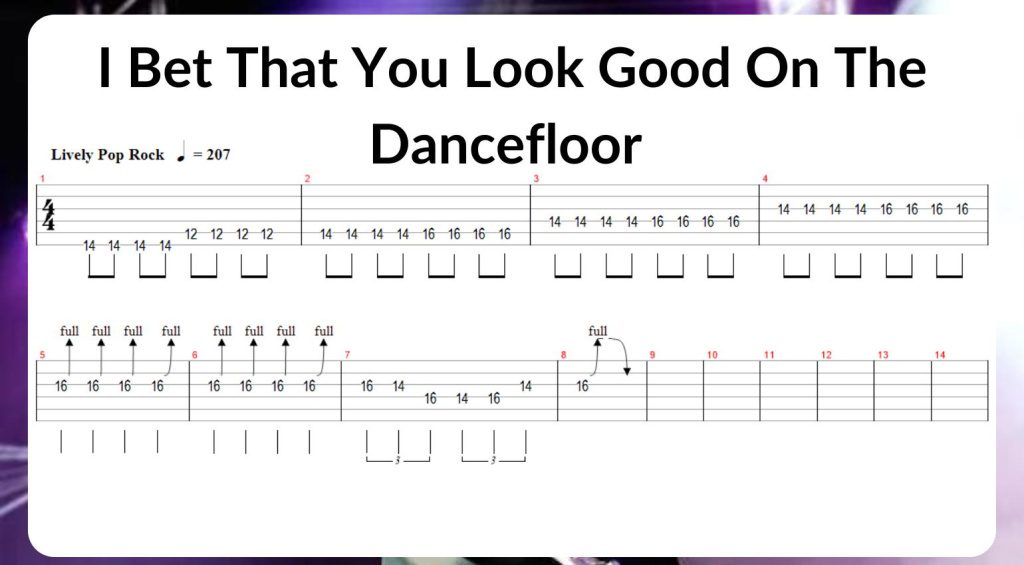 Riff di chitarra di livello intermedio - I Bet That You Look Good On The Dancefloor