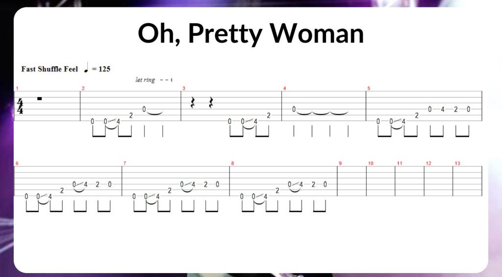 Riff di chitarra di livello intermedio - Oh, Pretty Woman