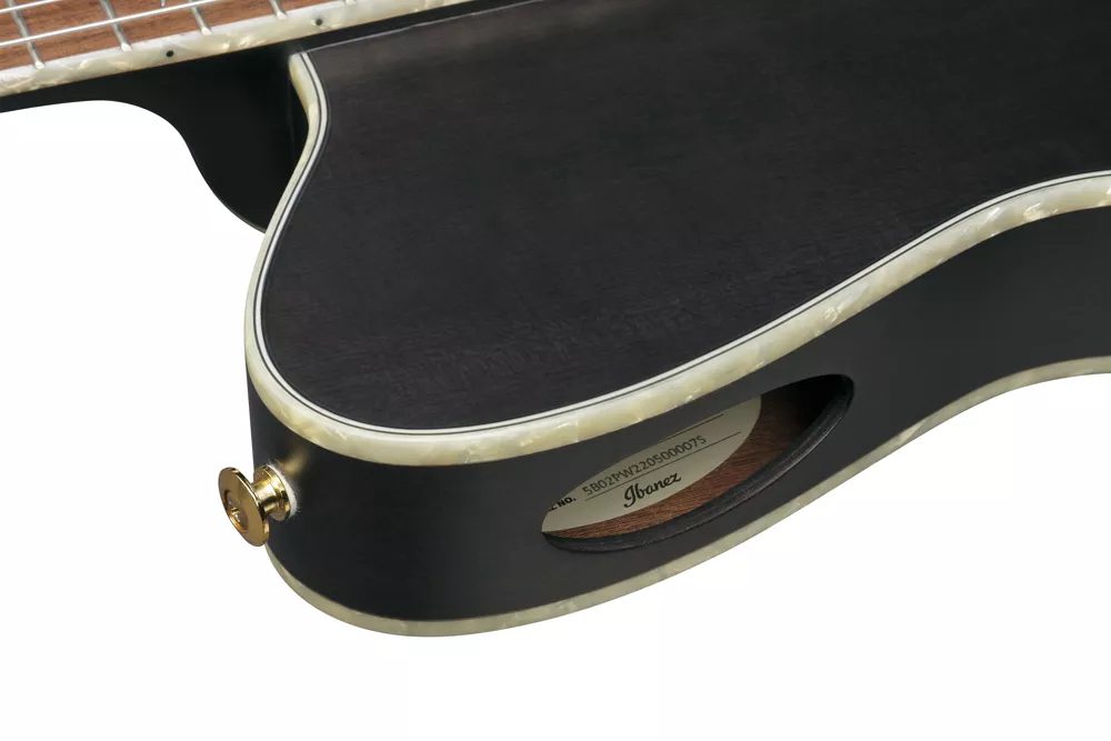 La buca è posta sul lato della chitarra