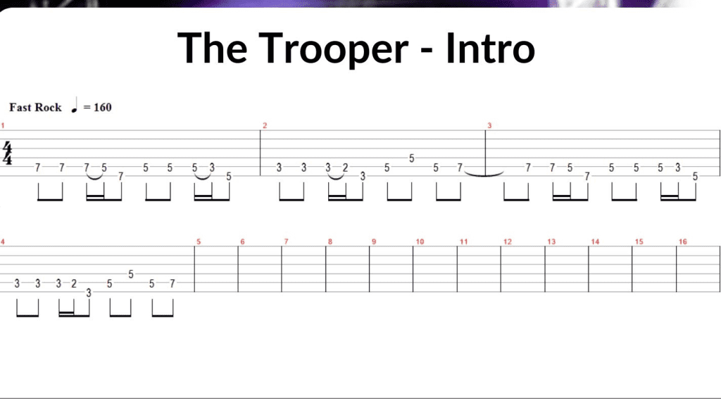 Riff di chitarra di livello intermedio - L'intro di The Trooper