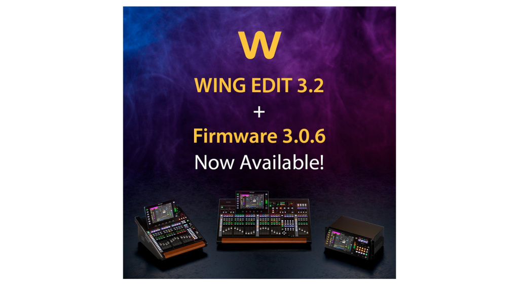 Behringer WING firmware V3.0.6 e WING Edit V3.2