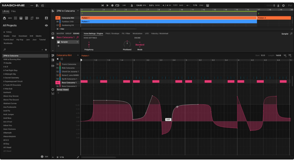 NI Maschine 3.4 Modulation Moving Ladder