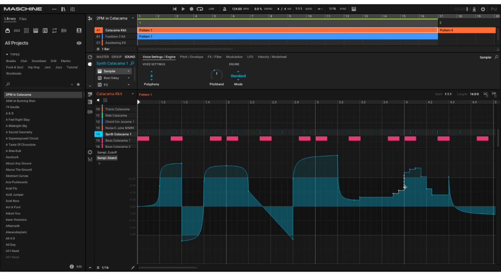 NI Maschine 3.4 Modulation Moving Curves