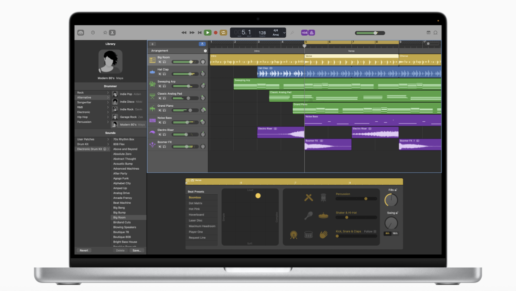 La funzione Drummer integrata