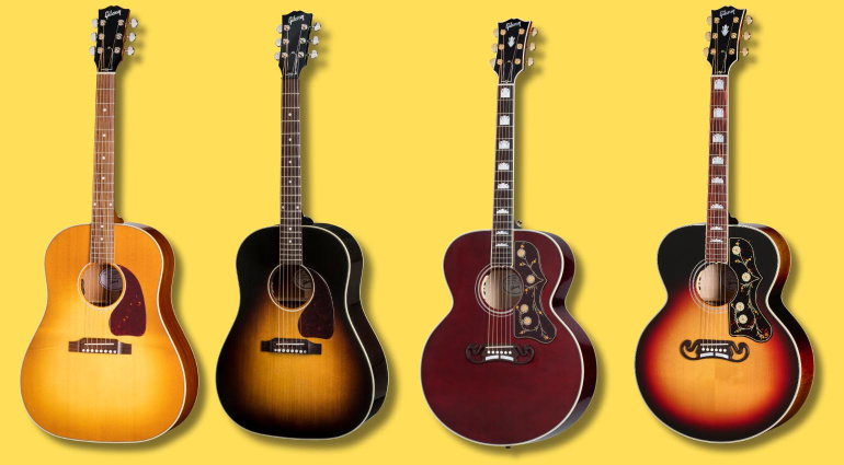 Gibson Standard Acoustics: Nuovi Burst per i modelli J45 e SJ-200