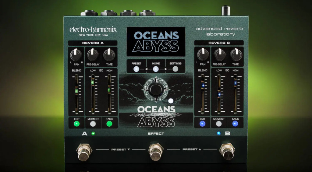EHX Oceans Abyss Reverb: Mega-riverbero e multieffetto