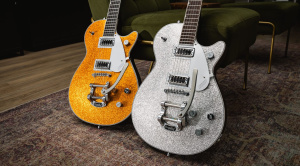 Gretsch G5230T Electromatic Sparkle Jet: argento e oro