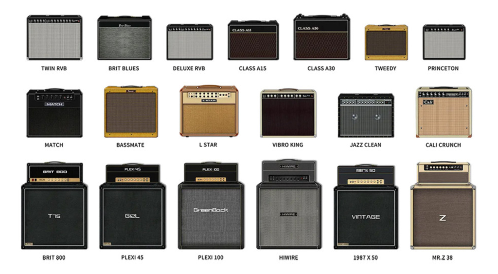 Amp Academy Stomp modelli di ampli inclusi