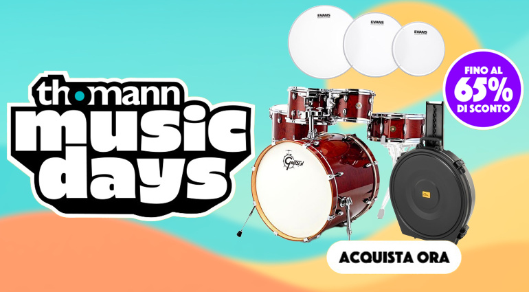 Kit, pelli, percussioni e accessori: le offerte Thomann Music Days più pazze dell’estate