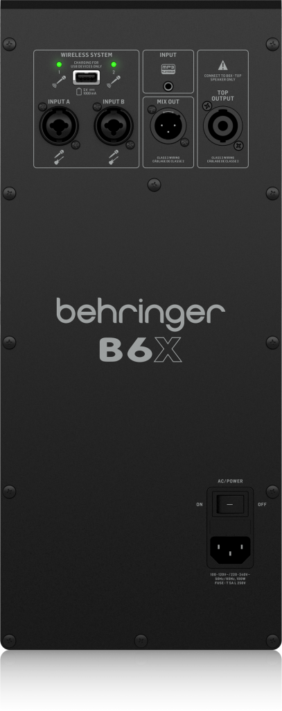 Connessioni del Behringer B6X