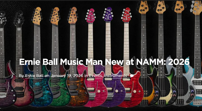 Ernie Ball Music Man 2026: nuove Majesty, Cutlass 8 corde e Axis 30th Anniversary