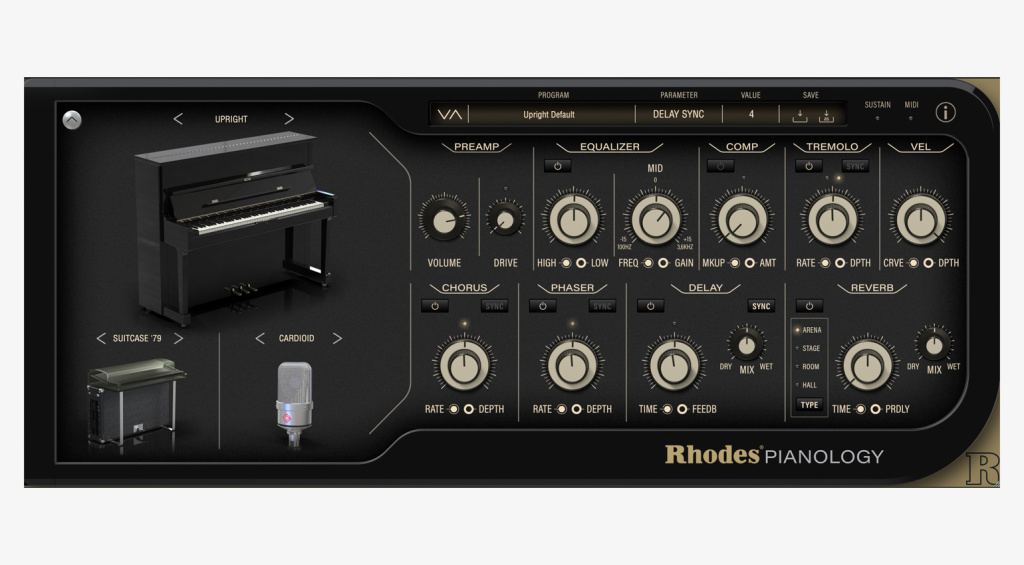 Rhodes Pianology Japanese Upright Piano