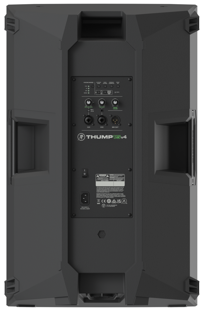 Il retro della Thump15v4