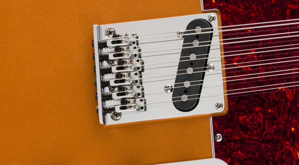 Ponte Telecaster a 12 corde top-load e string-through